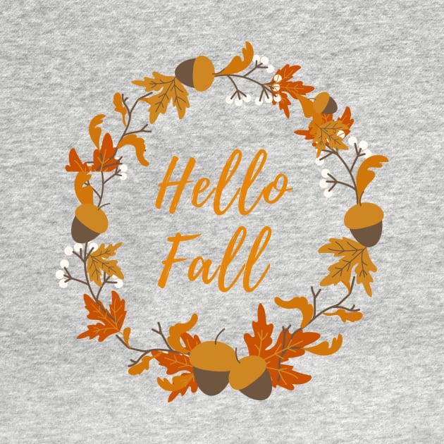 Hello Fall Autumn Design by Ken Adams Store